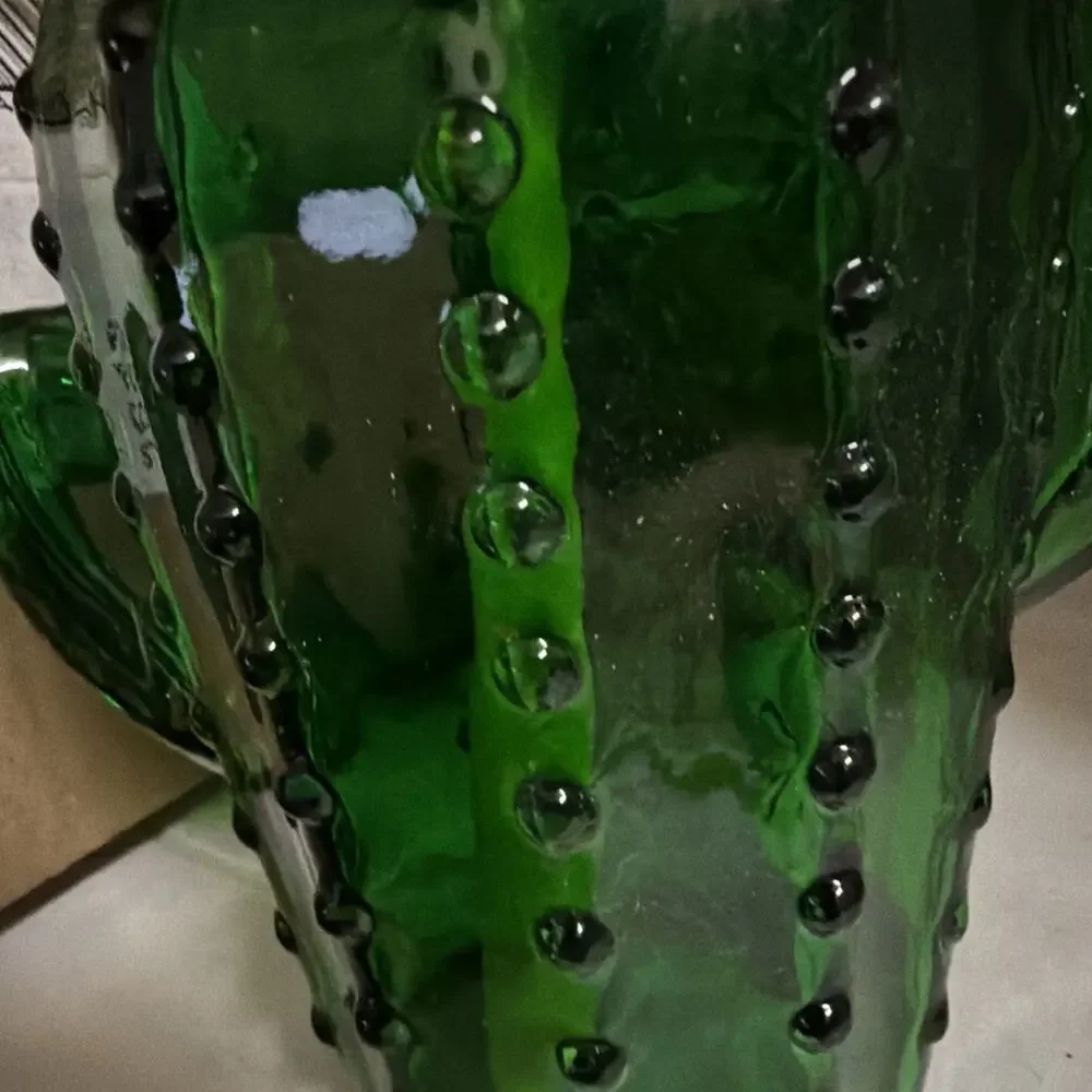 Target Bullseye Playground Green Glass Cactus Tumbler Mason Jar Cup with Flower
